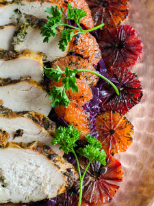 Herb Crusted Turkey with Caramelized Citrus & Burnt Miso